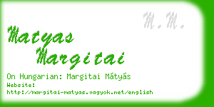 matyas margitai business card